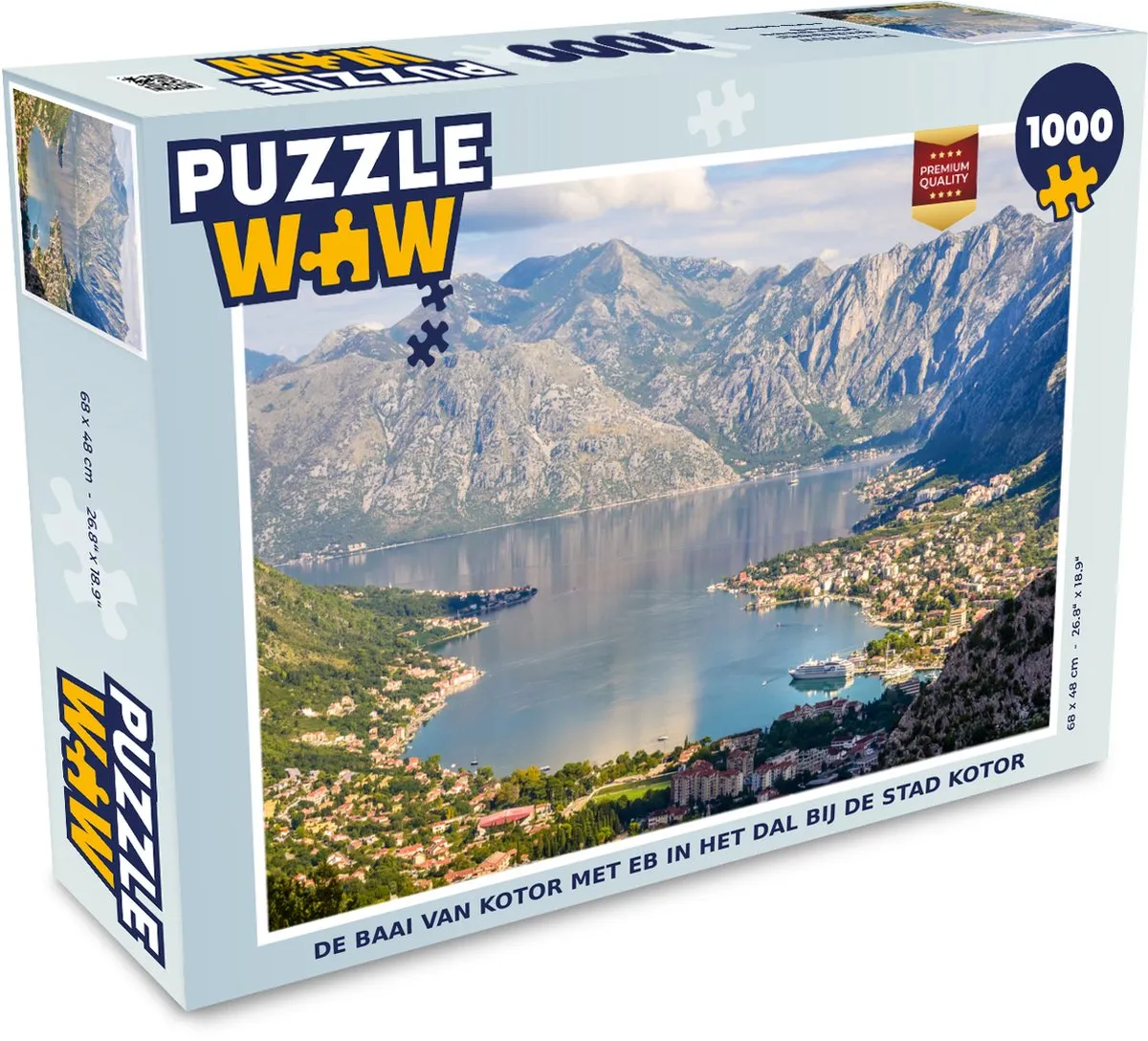 PuzzleWow De Baai van Kotor Legpuzzel 1000 Stuks