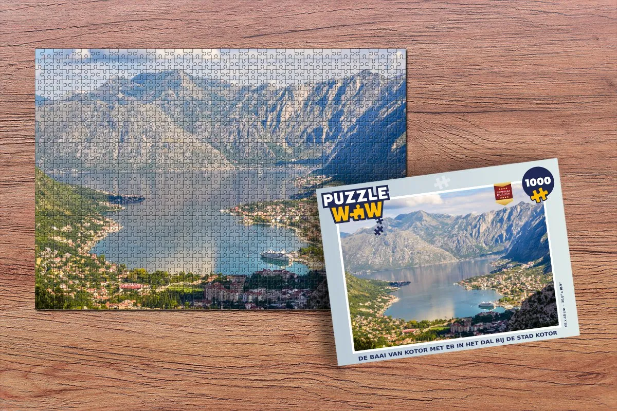 PuzzleWow De Baai van Kotor Legpuzzel 1000 Stuks - Multicolor