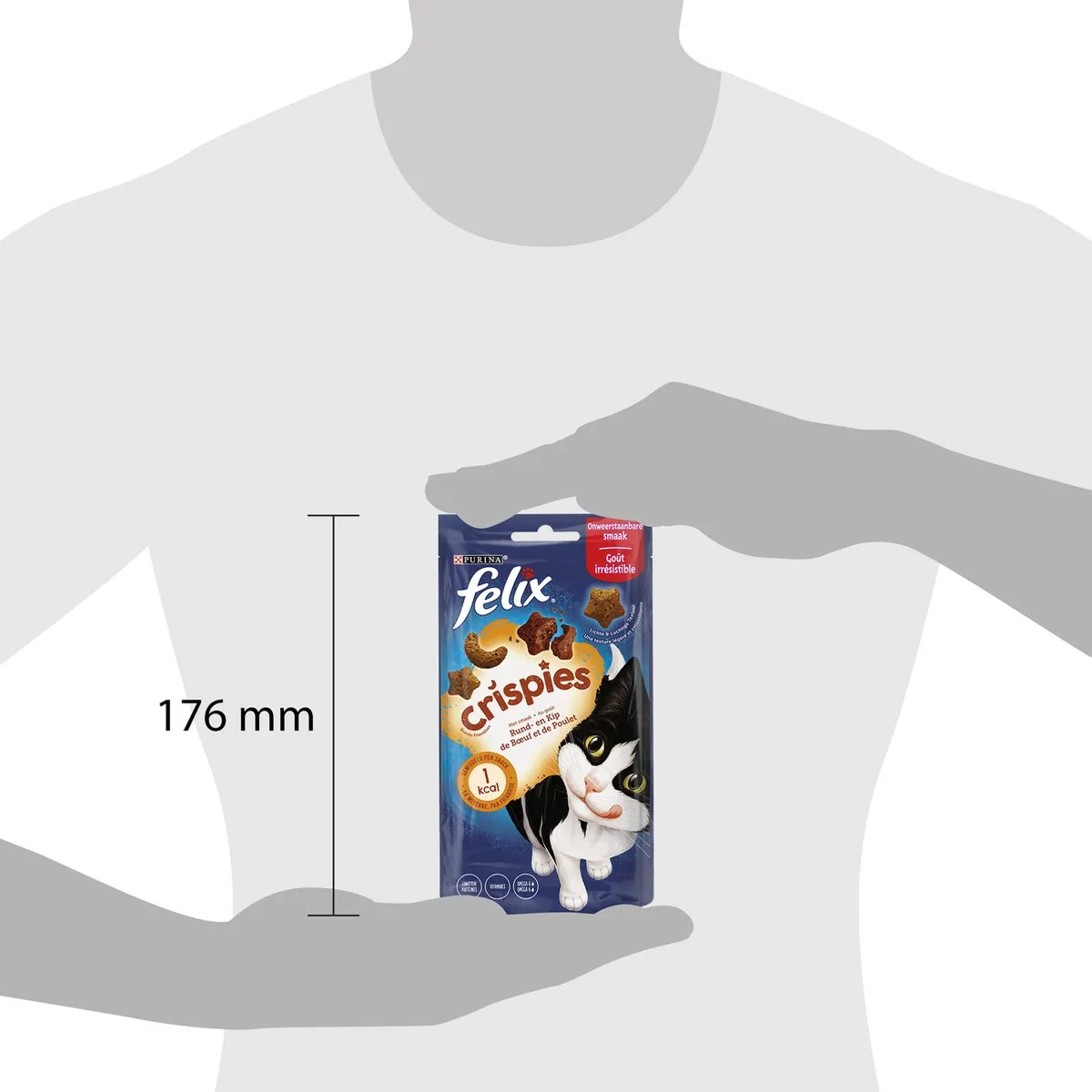 Felix Crispies Rund & Kip Kattensnacks - 8x45g - afbeelding 6 van 6