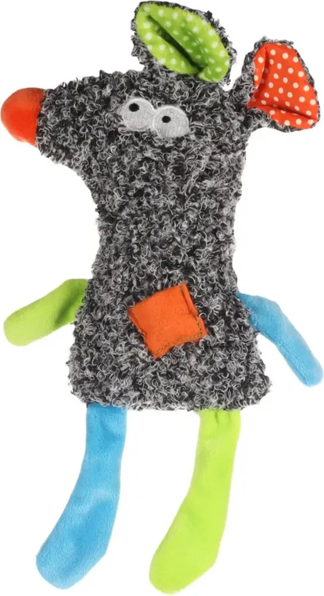Flamingo Mouzo Muis Kattenspeelgoed 31x18cm - Grijs