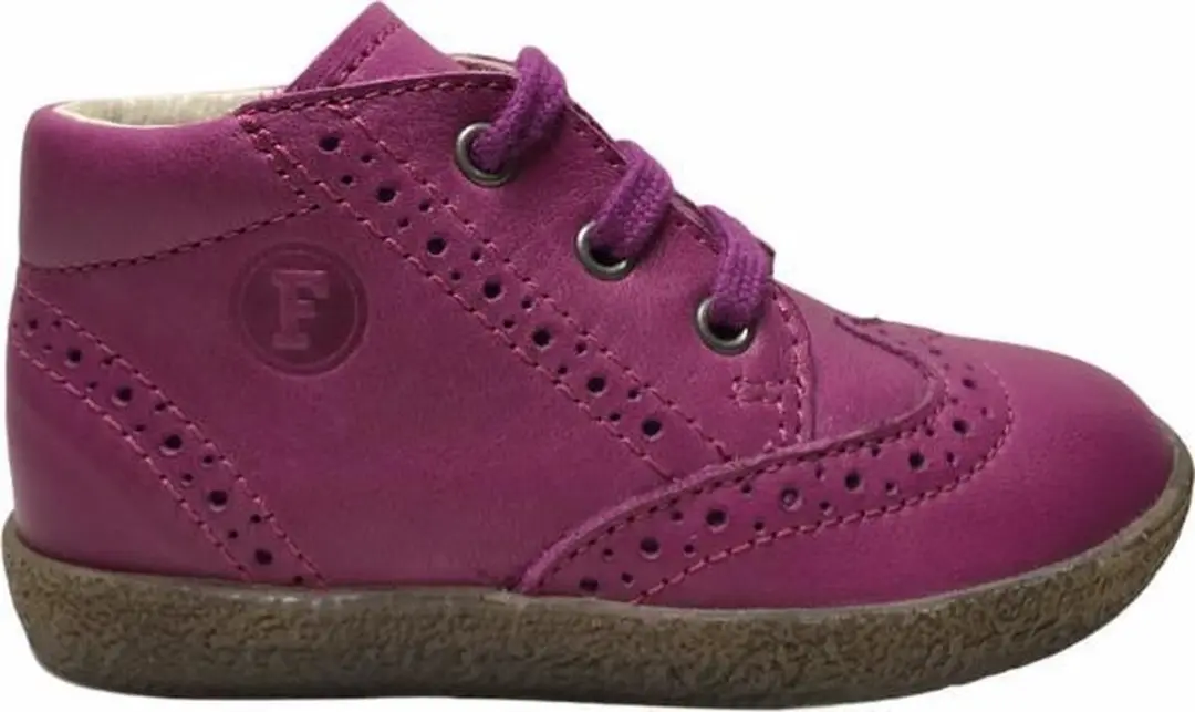 Falcotto oxford lederen veter schoenen 4177 fuxia mt 20