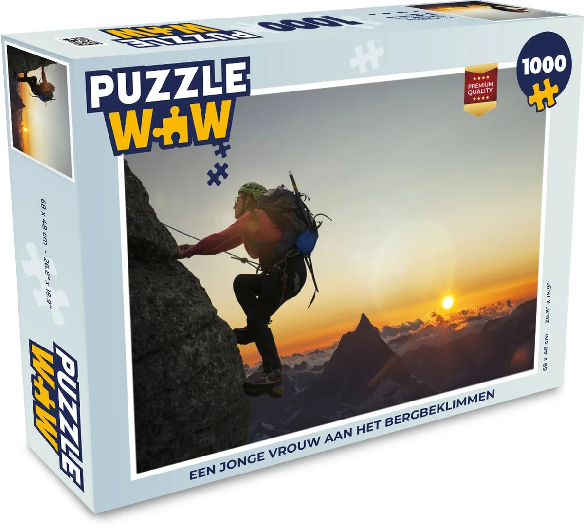 PuzzleWow Bergbeklimster Legpuzzel 1000 Stuks - Multicolor