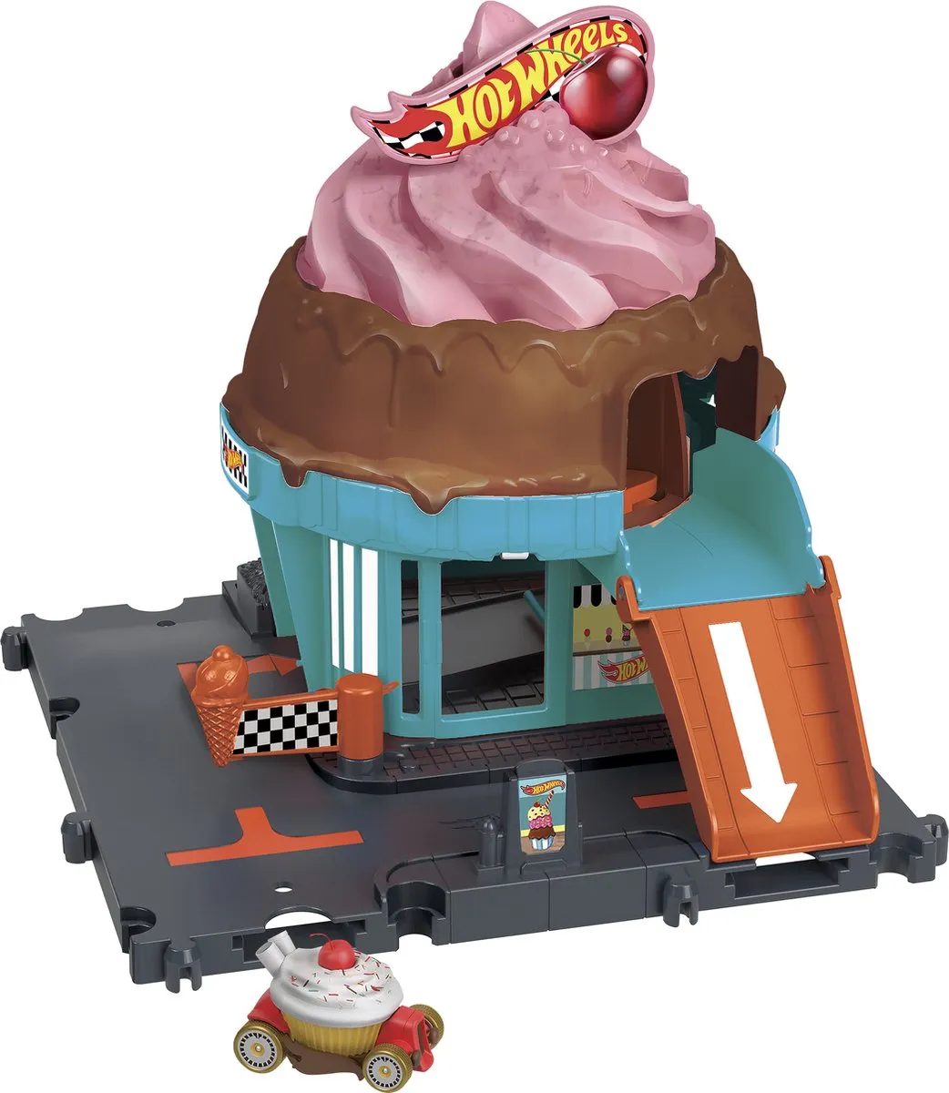 Hot Wheels City Centrum Speelset Ice Crream Swirl HDR24-HTN77