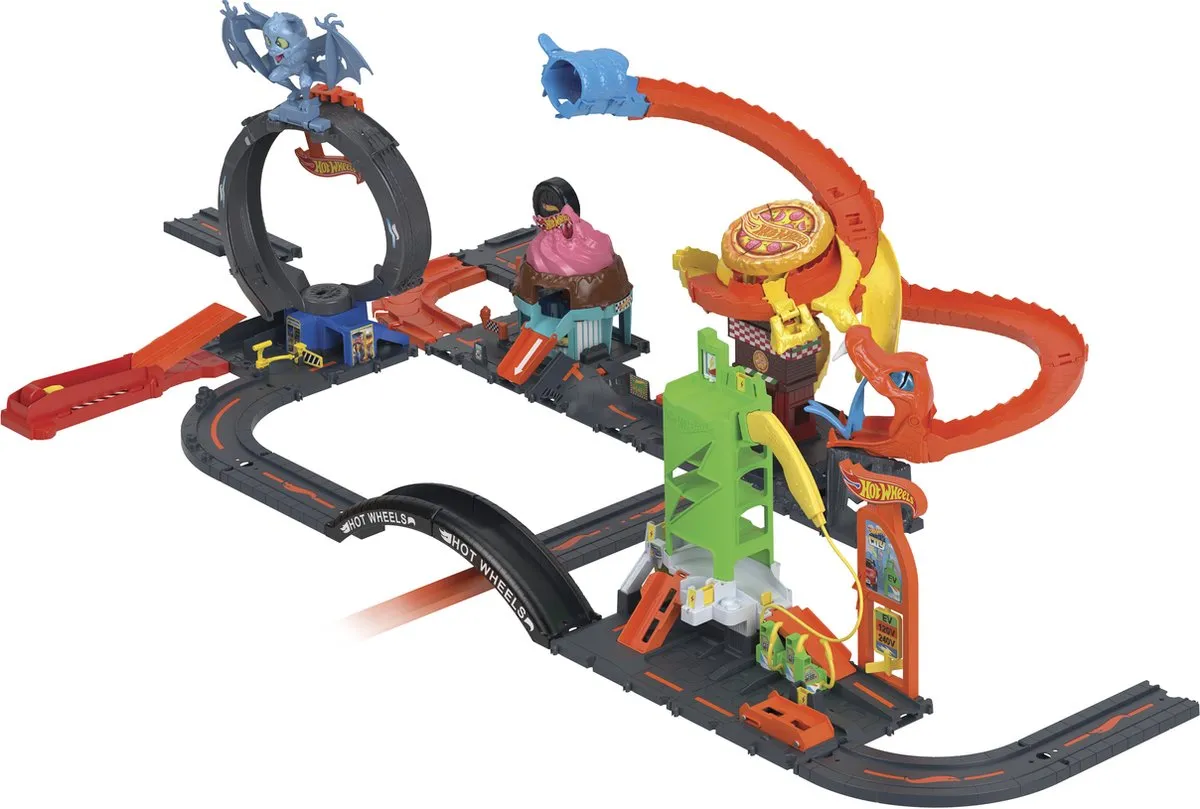 Hot Wheels City Centrum Speelset Ice Crream Swirl HDR24-HTN77 - Multicolor - afbeelding 6 van 6