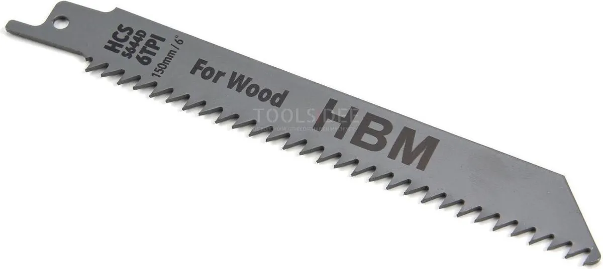 HBM 5-delige 150mm 6 TPI Reciprozaagbladen - Hout
