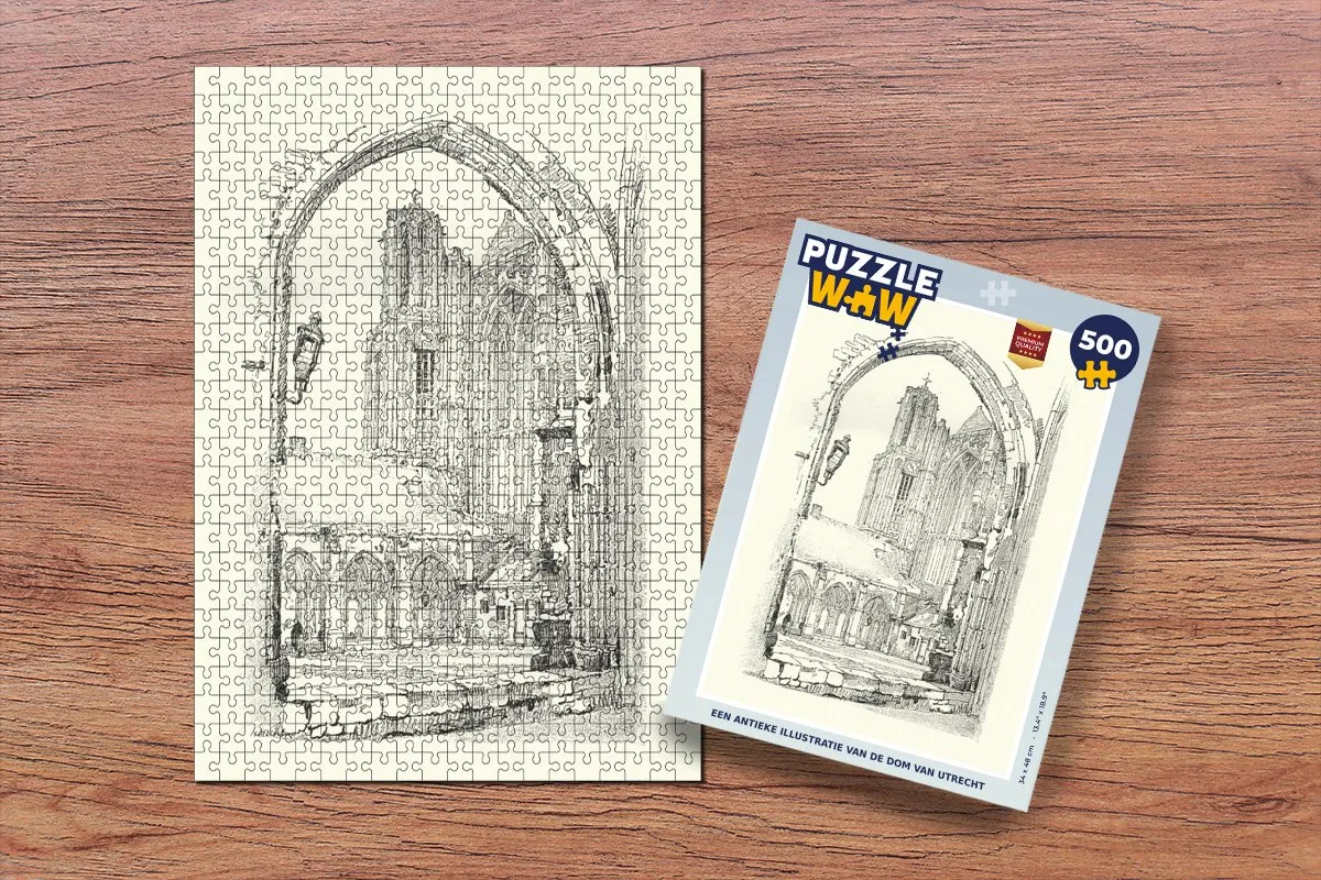 PuzzleWow Legpuzzel Antieke Dom Utrecht 500 Stuks