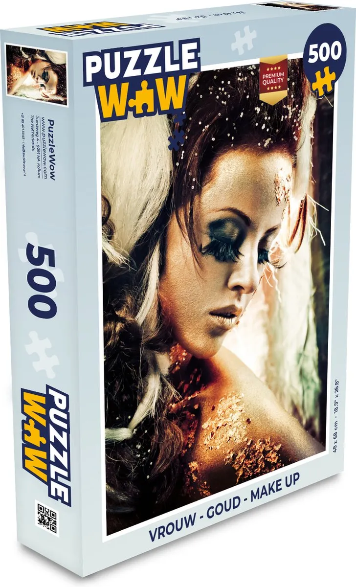 PuzzleWow Make-up Vrouw Legpuzzel 500 Stuks
