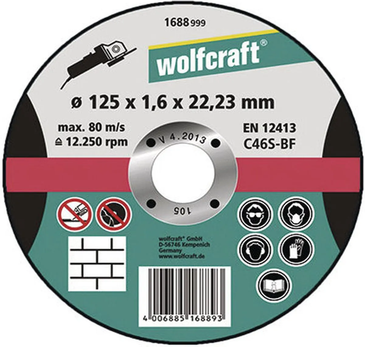 Wolfcraft Doorslijpschijf Steen 1686999