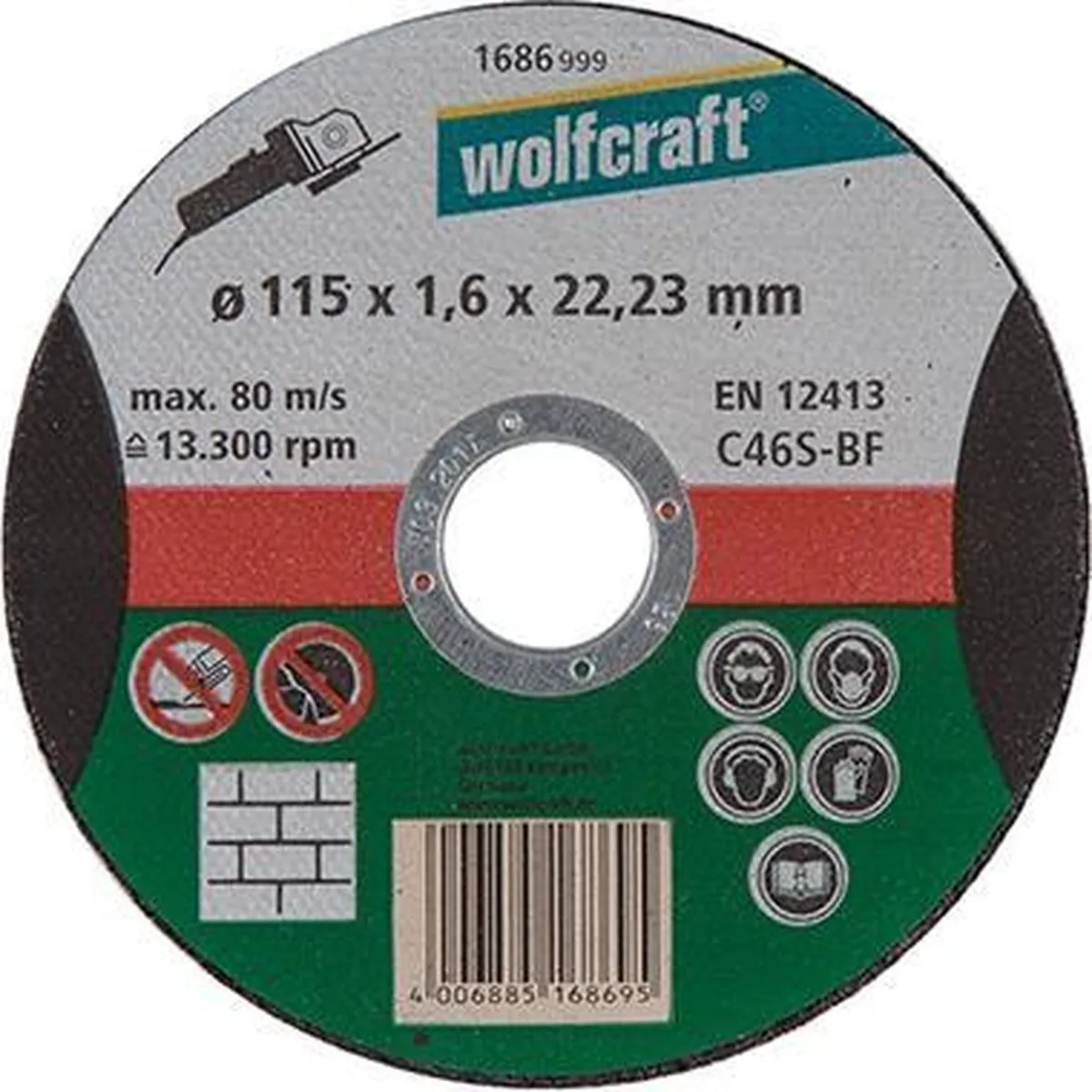 Wolfcraft Doorslijpschijf Steen 1686999