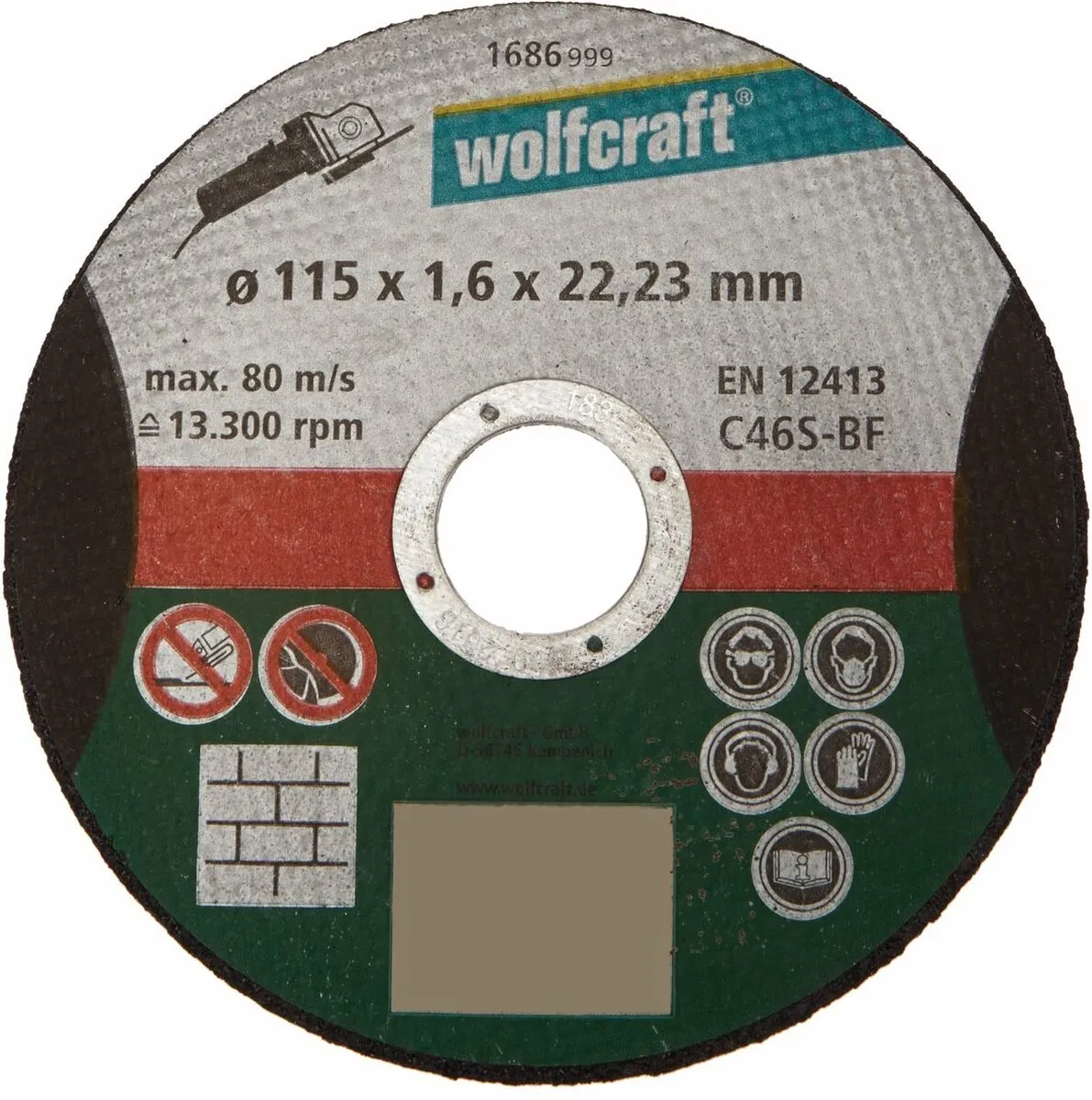 Wolfcraft Doorslijpschijf Steen 1686999