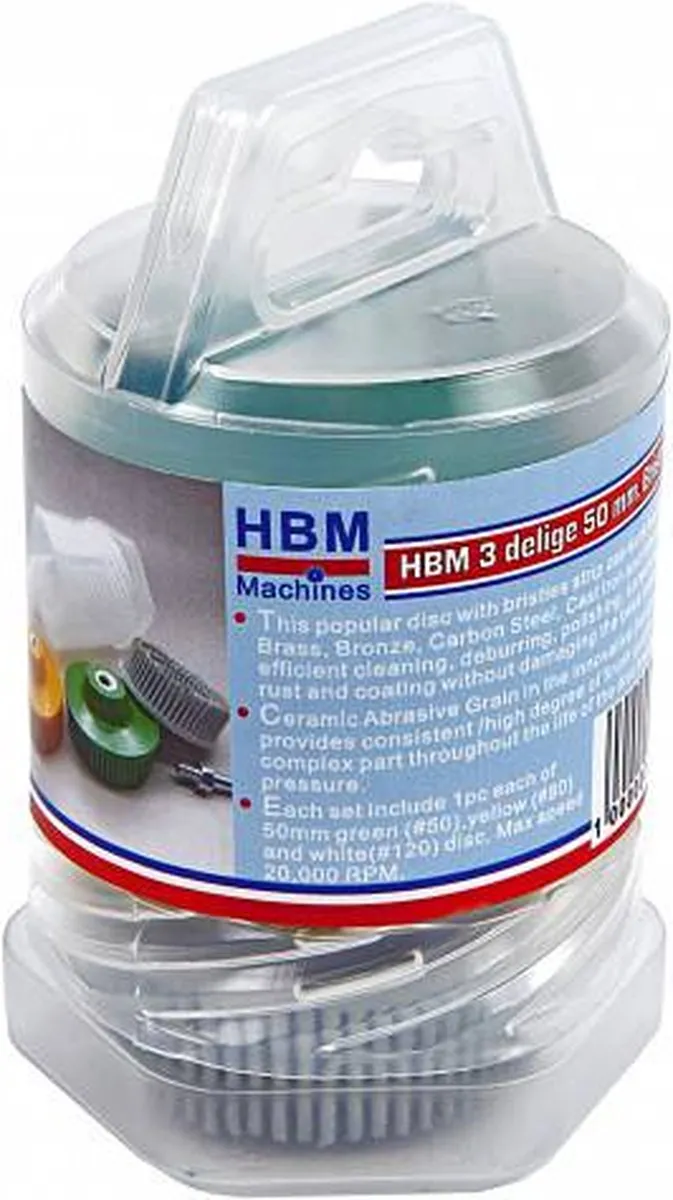 HBM 3-delige Bristle Disc Set 50mm - 3 Stuks