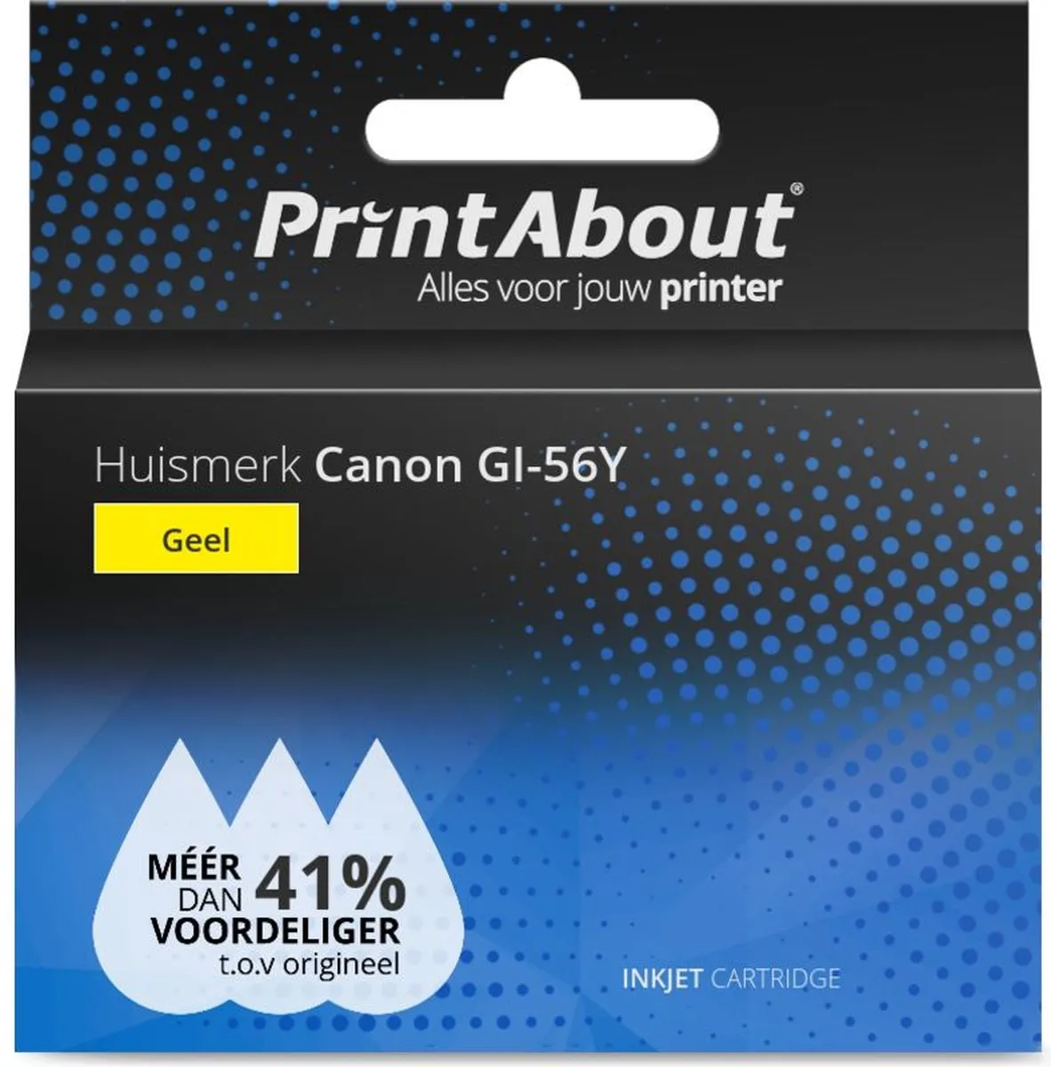 PrintAbout GI-56Y Inktcartridge - Geel - 140ml - Canon