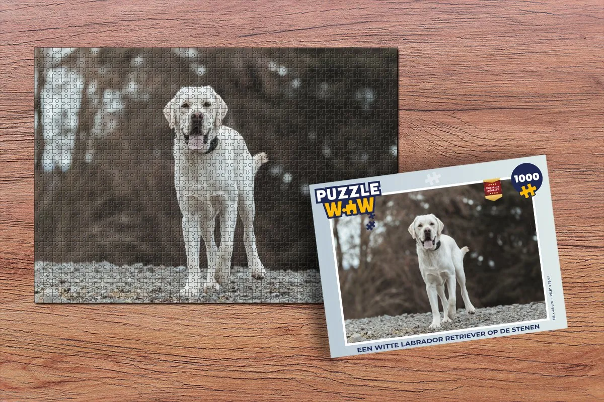 PuzzleWow Legpuzzel Labrador Retriever 1000 Stuks - Multicolor