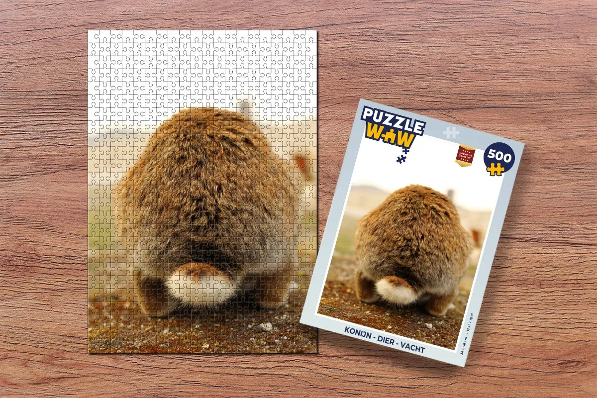 PuzzleWow Konijn Legpuzzel 500 Stuks - Multicolor