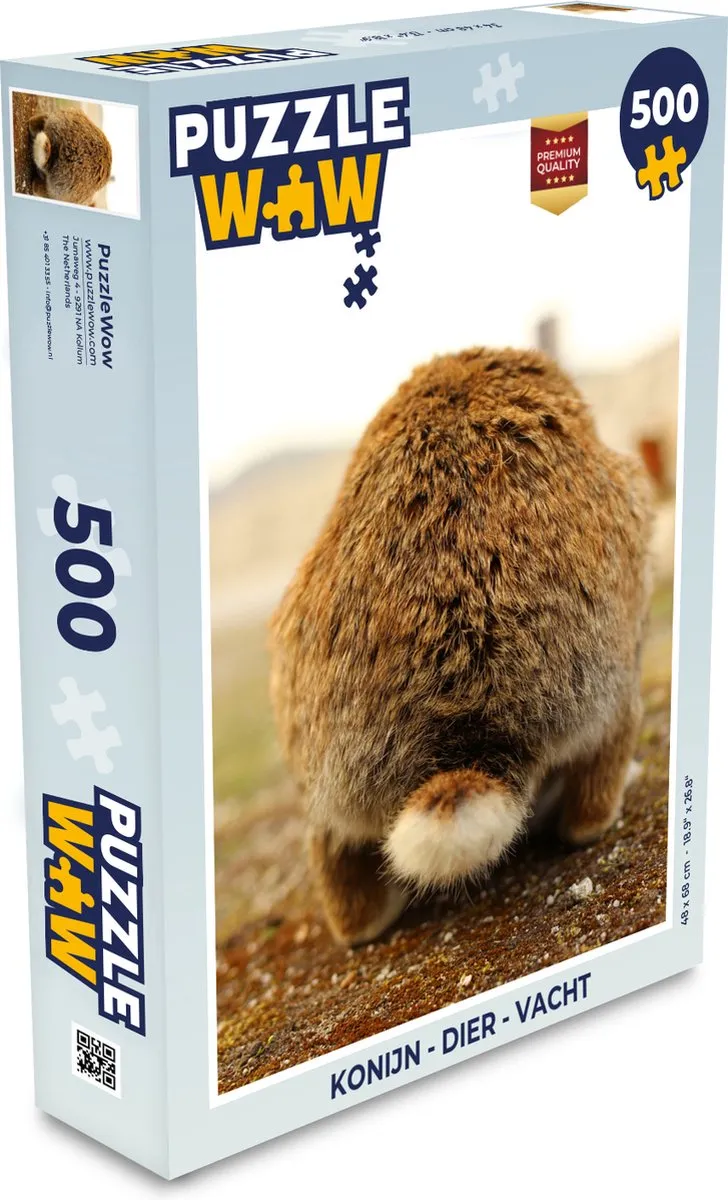 PuzzleWow Konijn Legpuzzel 500 Stuks