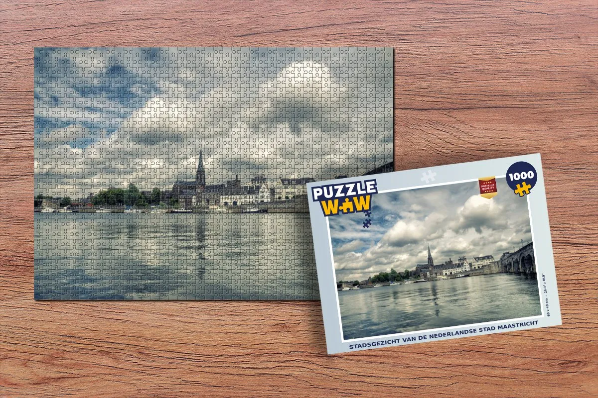 PuzzleWow Maastricht Wolken Legpuzzel 1000 Stuks - Multicolor