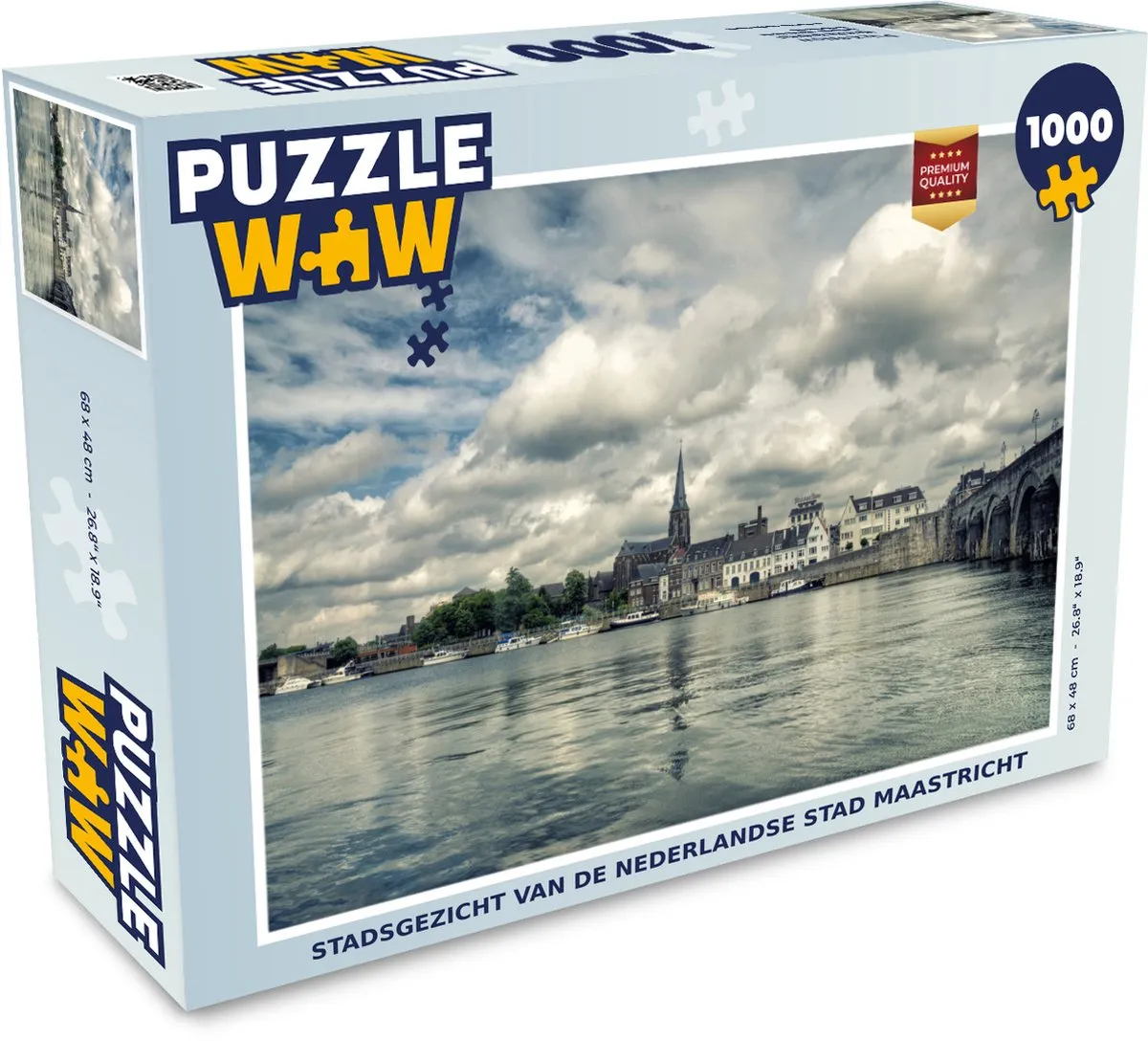 PuzzleWow Maastricht Wolken Legpuzzel 1000 Stuks