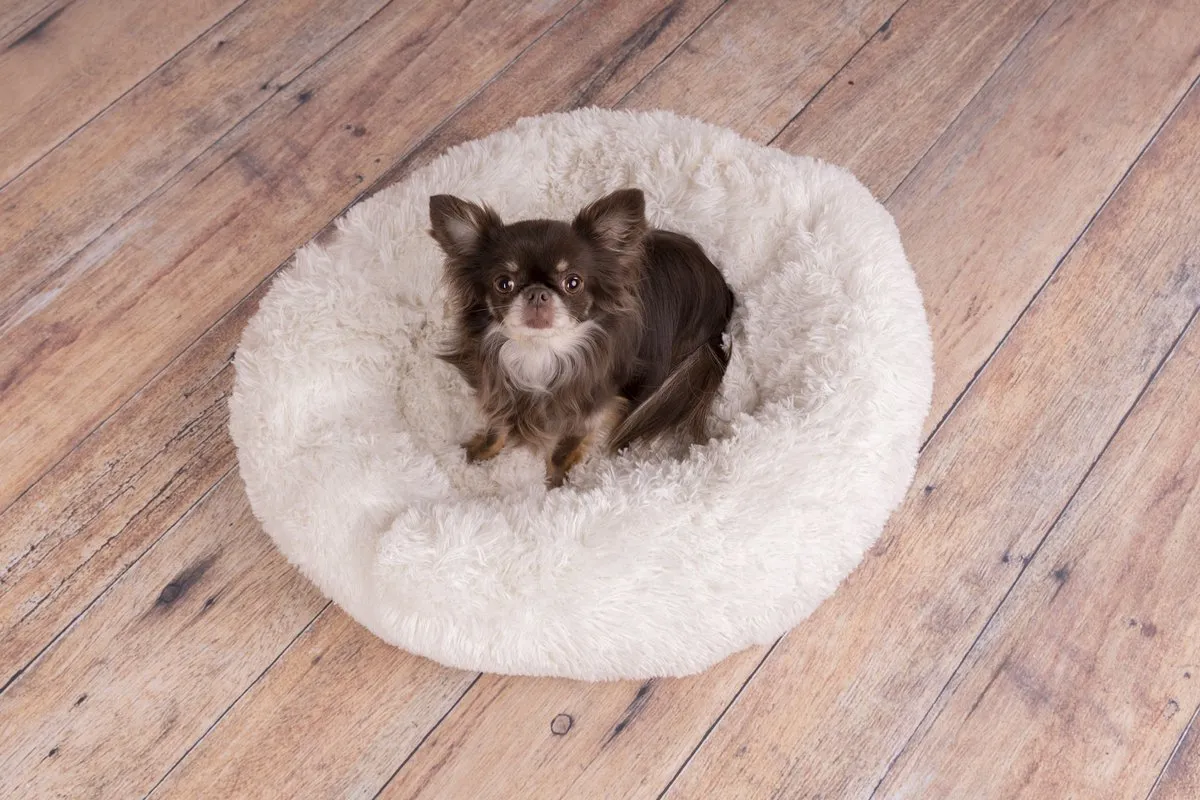 Flamingo Krems Mand Honden/Katten Wit - 50cm