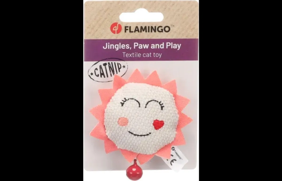 Flamingo Kattenzon met Belletje - Roze/Wit