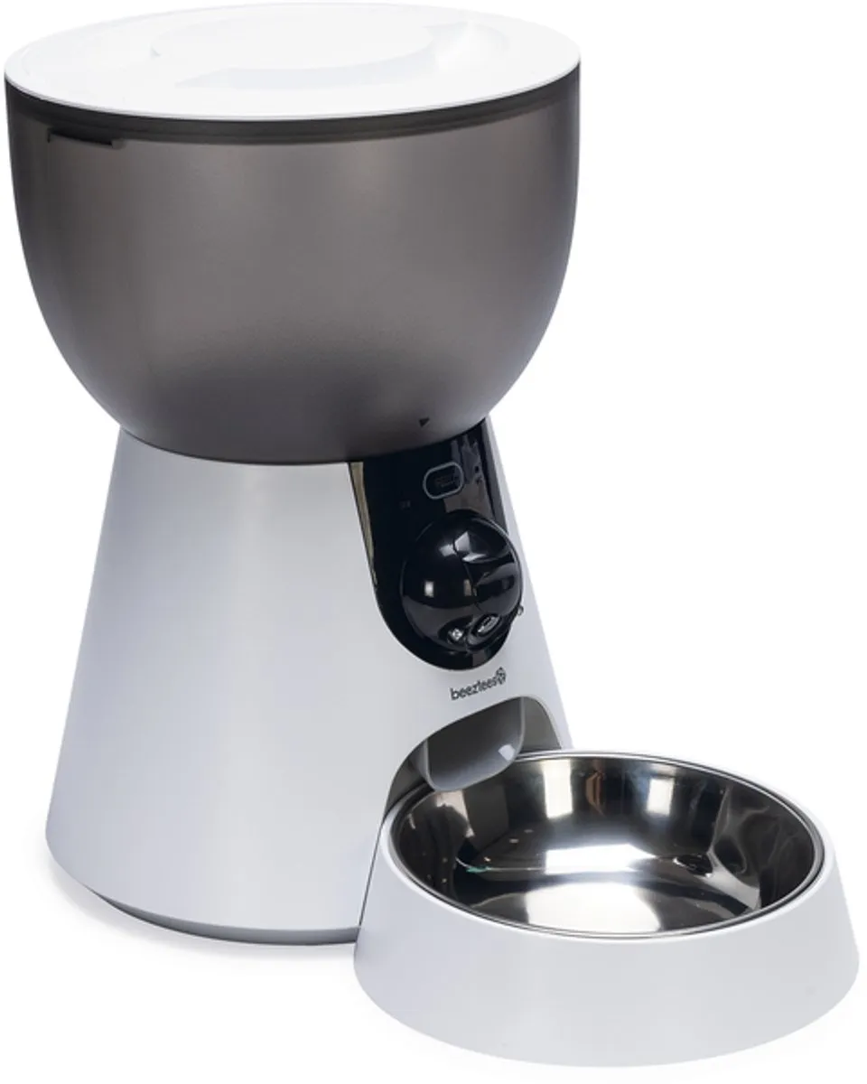 Beeztees Cam Smart Voerbak Kat - Wit - 22x36x32cm