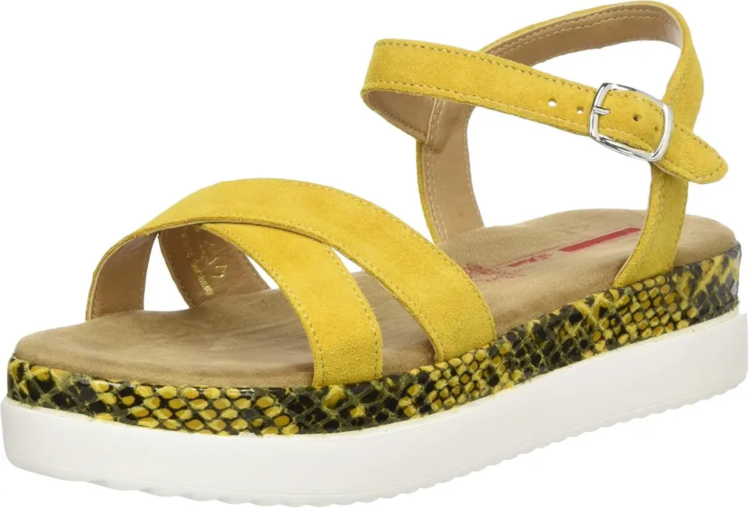 s.Oliver Dames Slingback Sandalen Geel