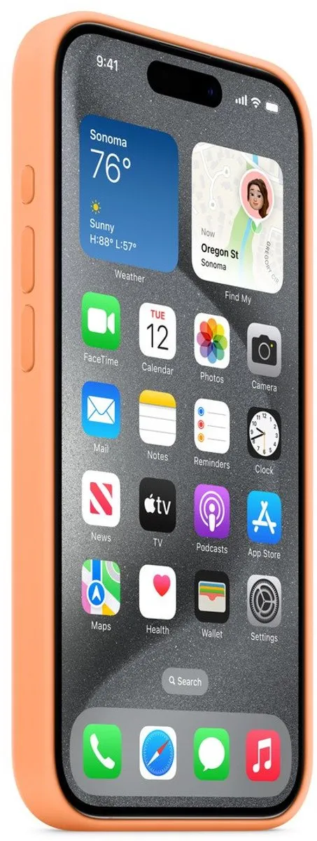 Apple iPhone 15 Pro Max Siliconenhoesje MT1W3ZM/A - Orange Sorbet