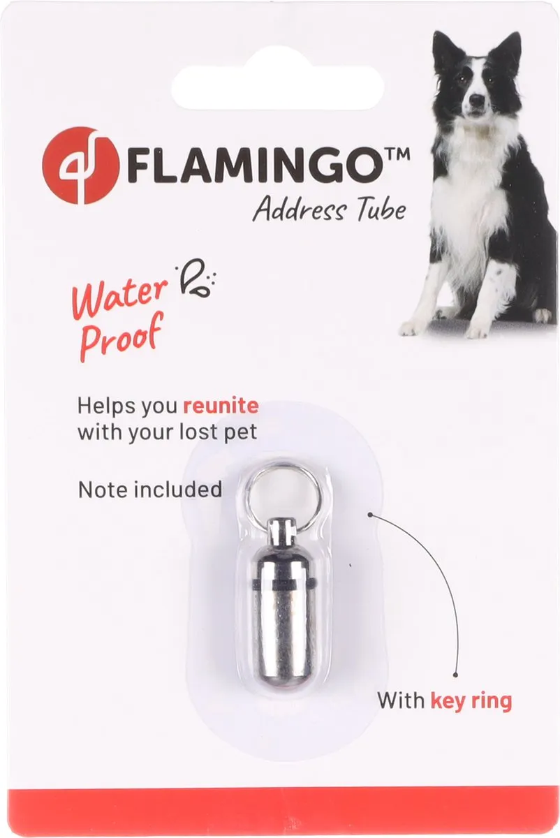Flamingo Adreskoker Hond - Verchroomd Zilver