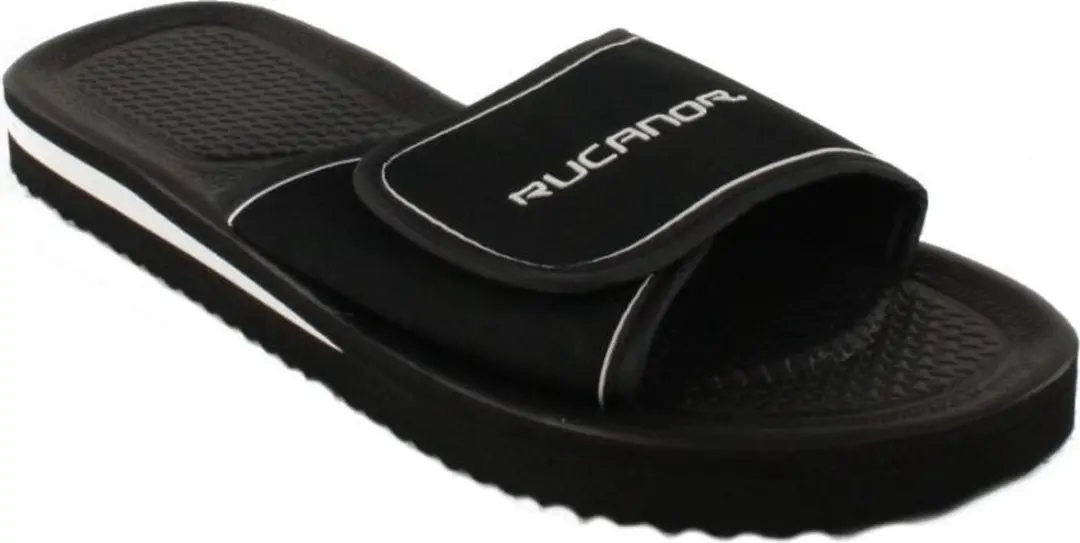Rucanor Badslippers Santander Unisex Zwart Maat 38