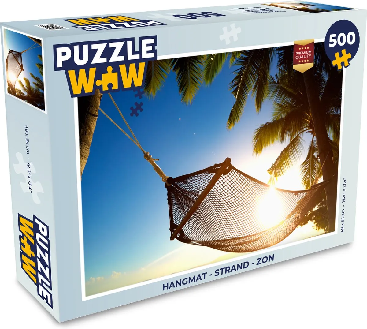 PuzzleWow Hangmat Strand Legpuzzel 500 Stuks