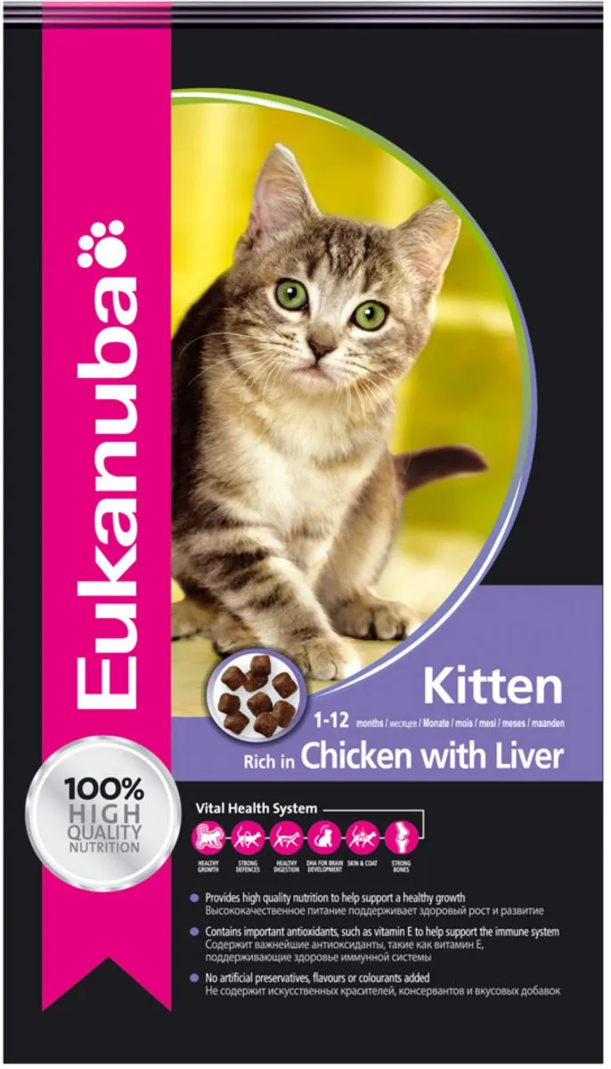 Eukanuba Cat & Kitten Kattenvoer 10kg - Kip/Lever