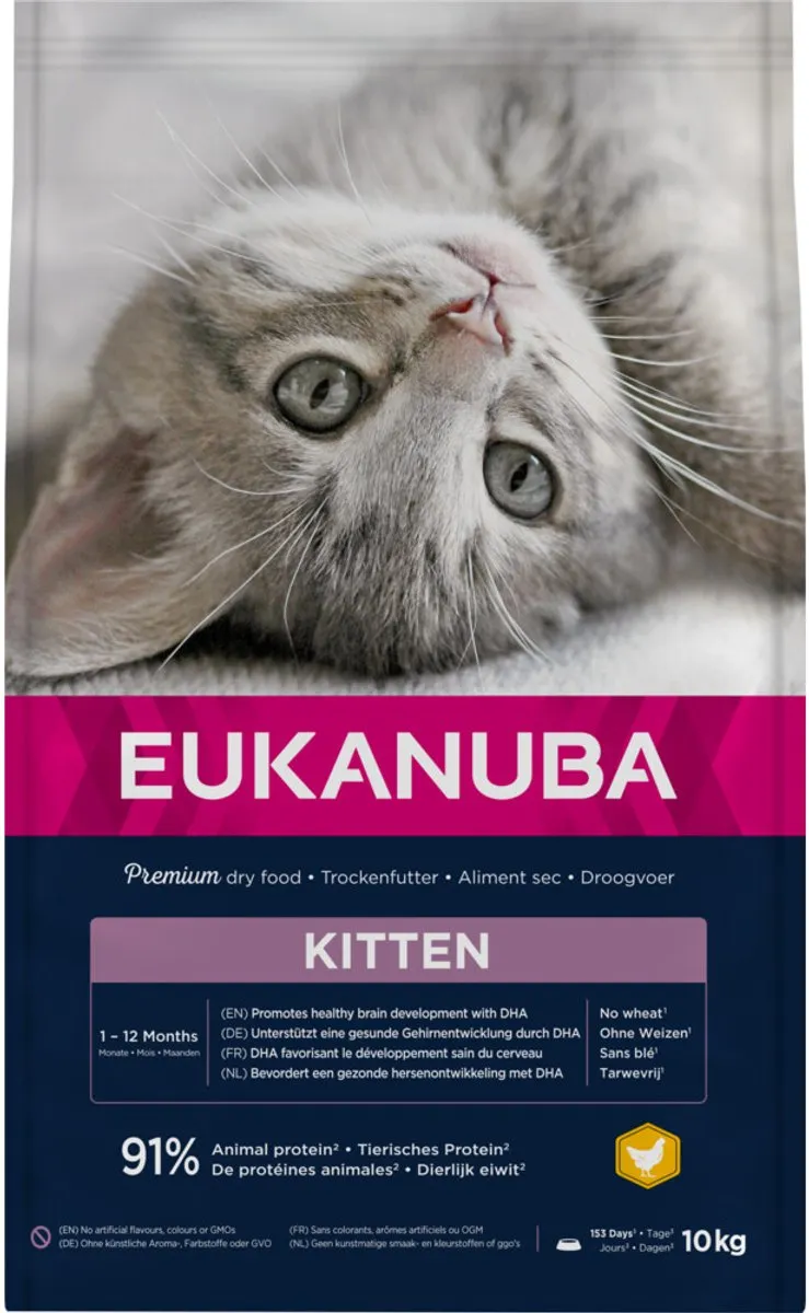 Eukanuba Cat & Kitten Kattenvoer 10kg - Kip/Lever