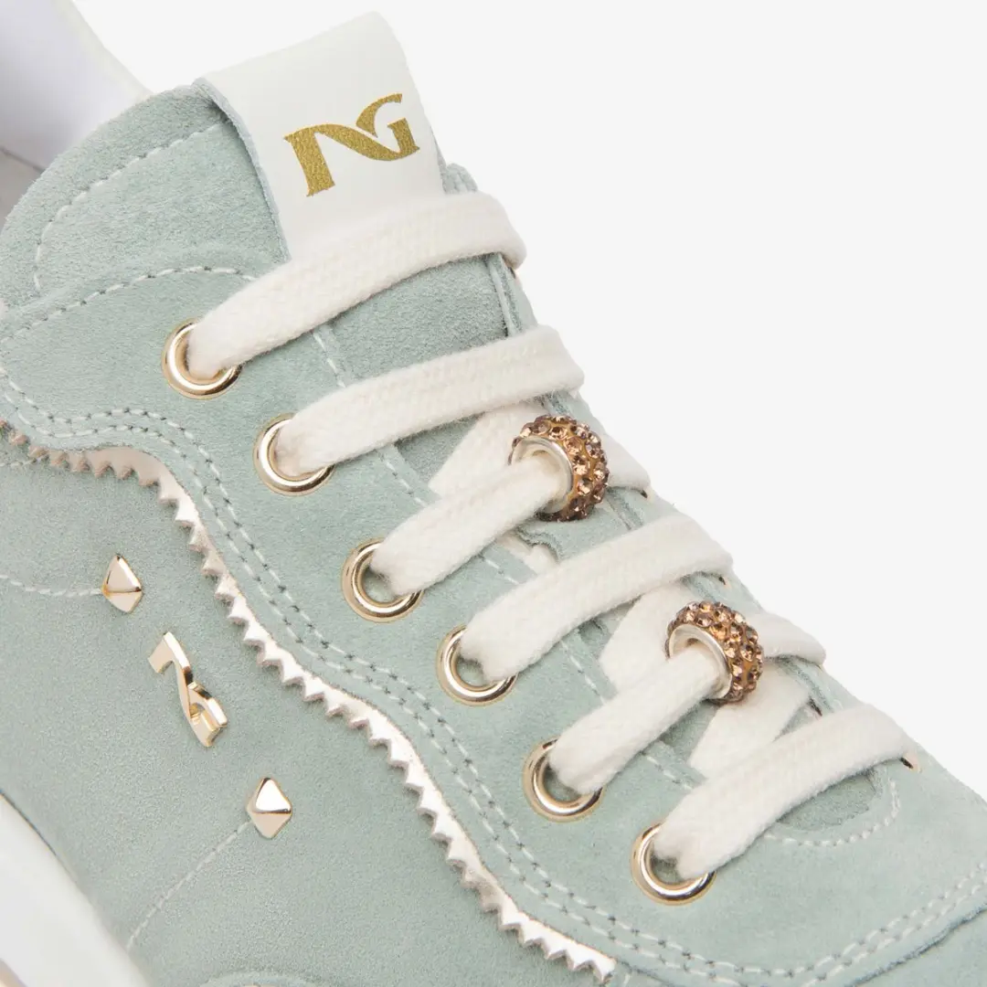 Sneaker Nerogiardini Velour Velvet Osso 0100 T.Brill Platino 6074 Tr Co