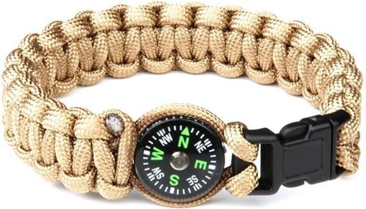 101 Inc Paracord Kompas K2023 9 Inch - Khaki