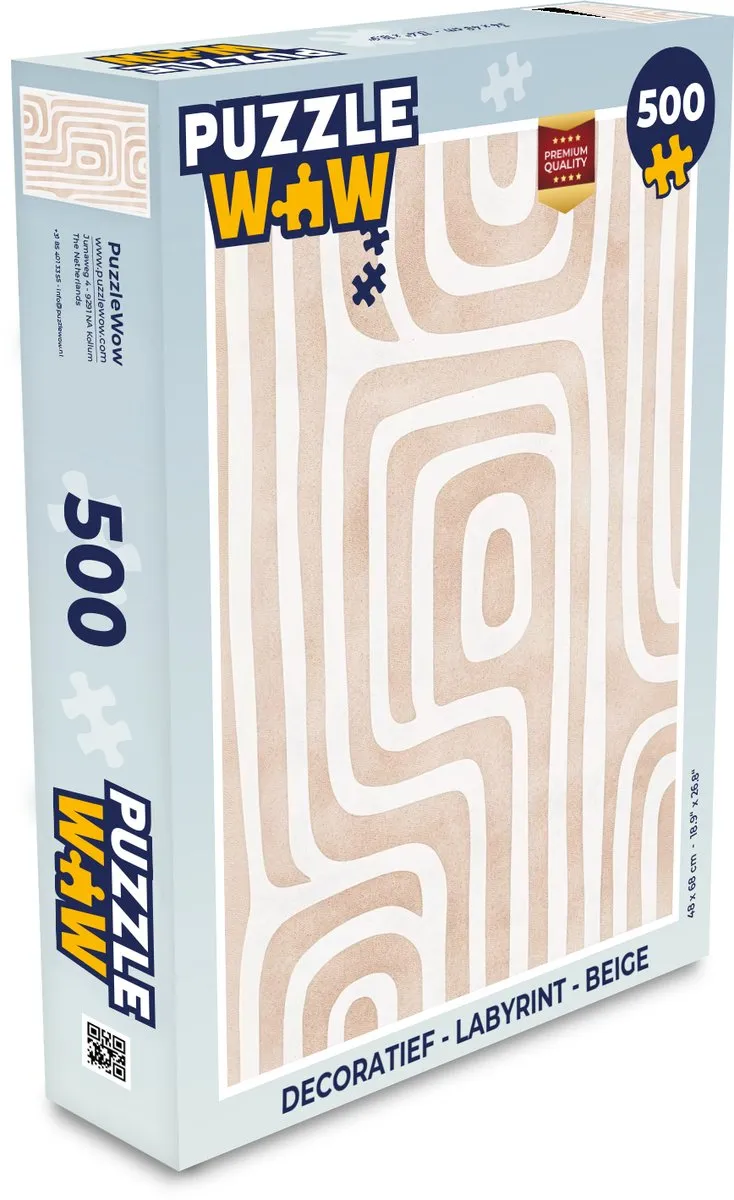 PuzzleWow Labyrint Puzzel 500 Stuks