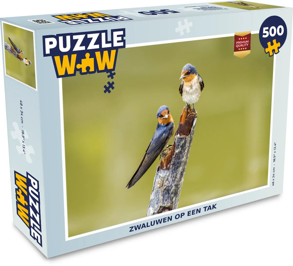 PuzzleWow Vogels Tak Portret Legpuzzel 500 Stuks