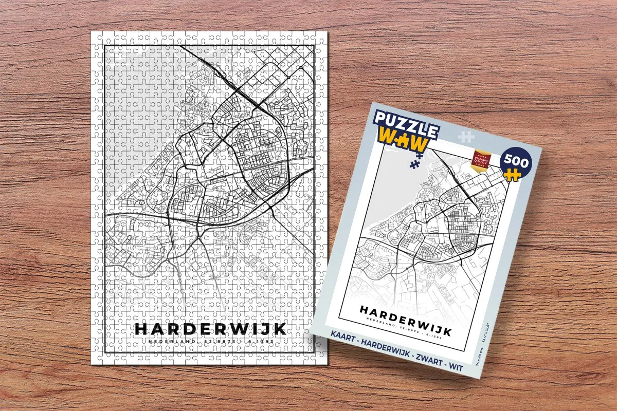PuzzleWow Legpuzzel Harderwijk 500 Stuks - Multicolor