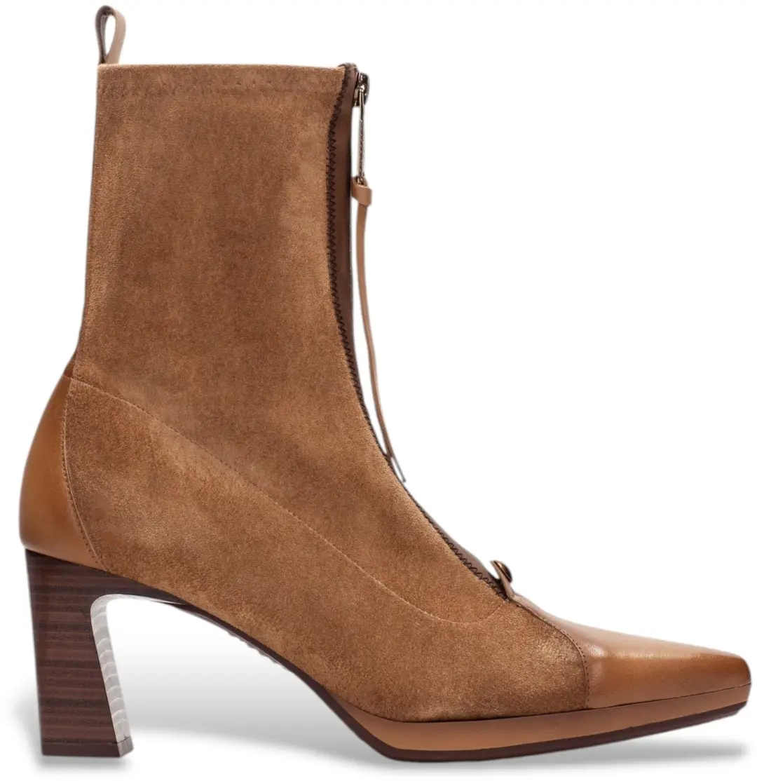 Hispanitas Beige leren Bangkok-boots