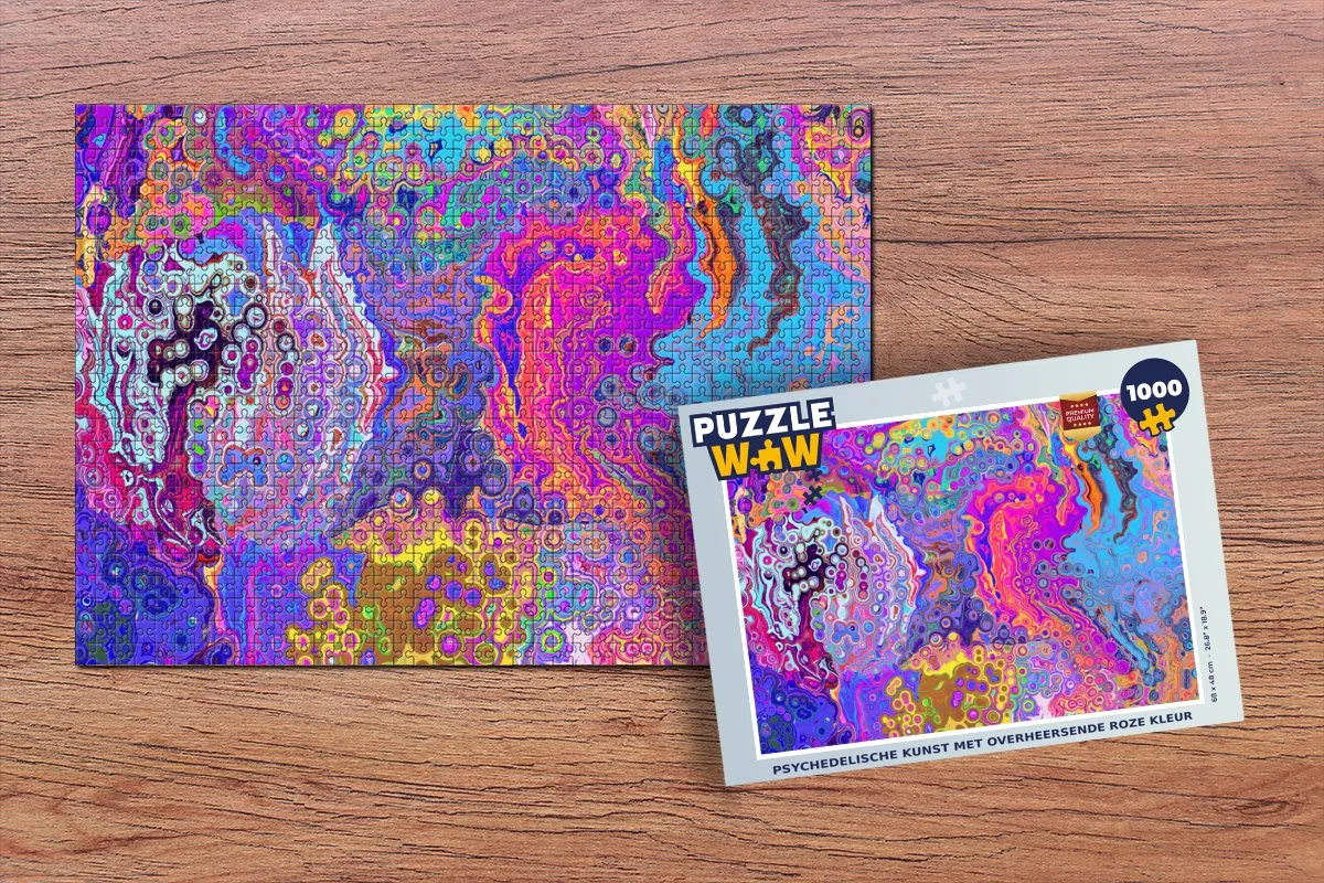 PuzzleWow Legpuzzel Psychedelische Vormen 1000 Stuks
