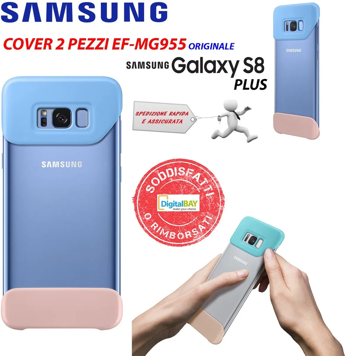 Samsung Galaxy S8+ 2-Piece Cover - Blauw