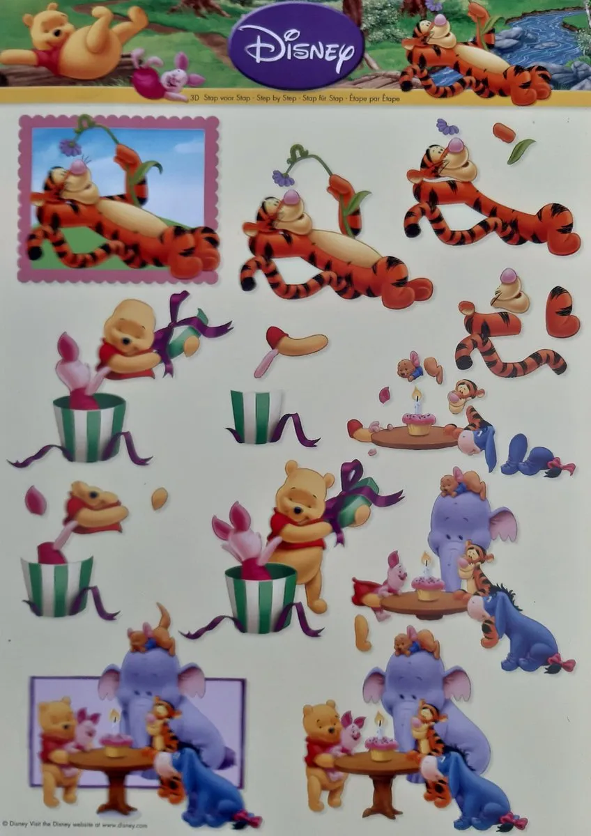 Disney Winnie de Poeh Knipvellen 3DA4 - 10 Stuks - afbeelding 3 van 6