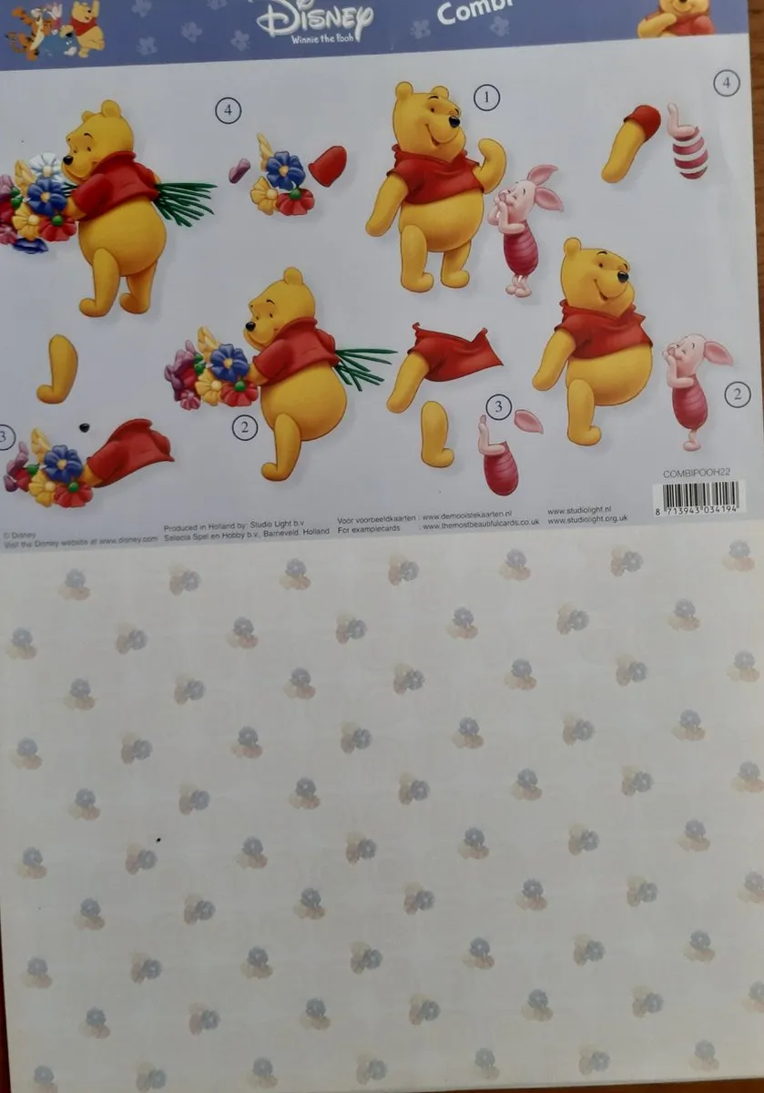 Disney Winnie de Poeh Knipvellen 3DA4 - 10 Stuks - afbeelding 2 van 6