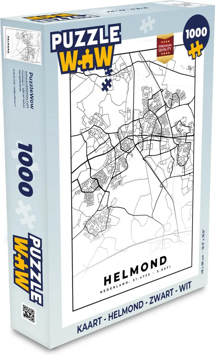 PuzzleWow Legpuzzel Helmond 1000 Stuks
