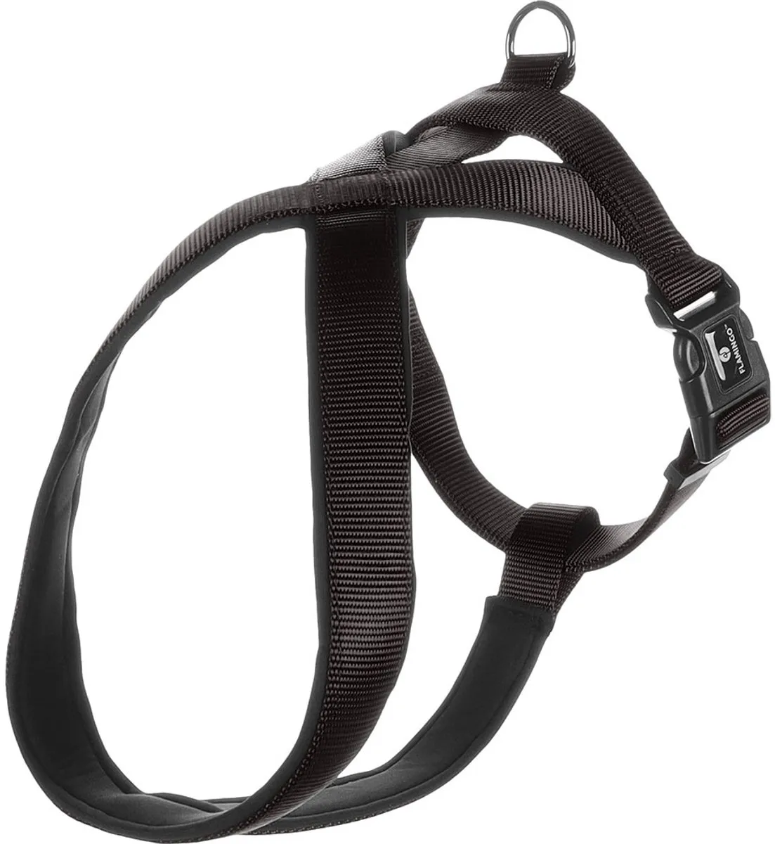Flamingo Abbi Cross Harnas Honden XS 48-55cm - Zwart - afbeelding 3 van 3