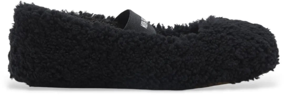 Moon Boot Zwarte ballerina's in omgekeerd lam