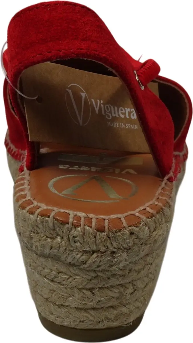 Viguera 1825 Espadrilles Rood Suede 38