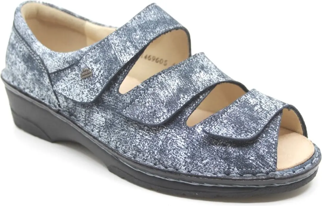 Finn Comfort, ISCHIA, 02106-730046, Blauw combi Maat: 5 (38)