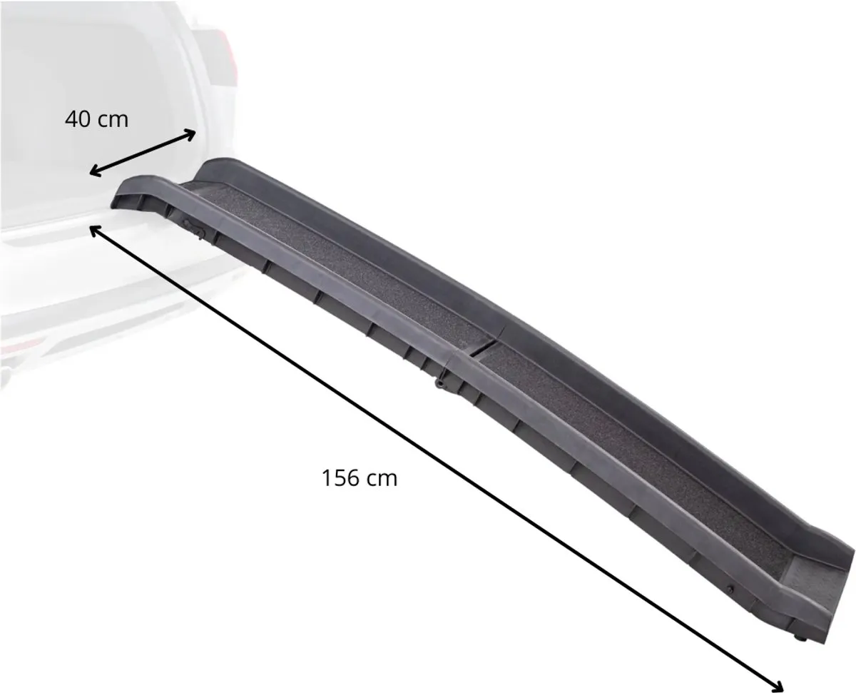 Trixie Car Ramp Opvouwbaar - 156x40cm Zwart
