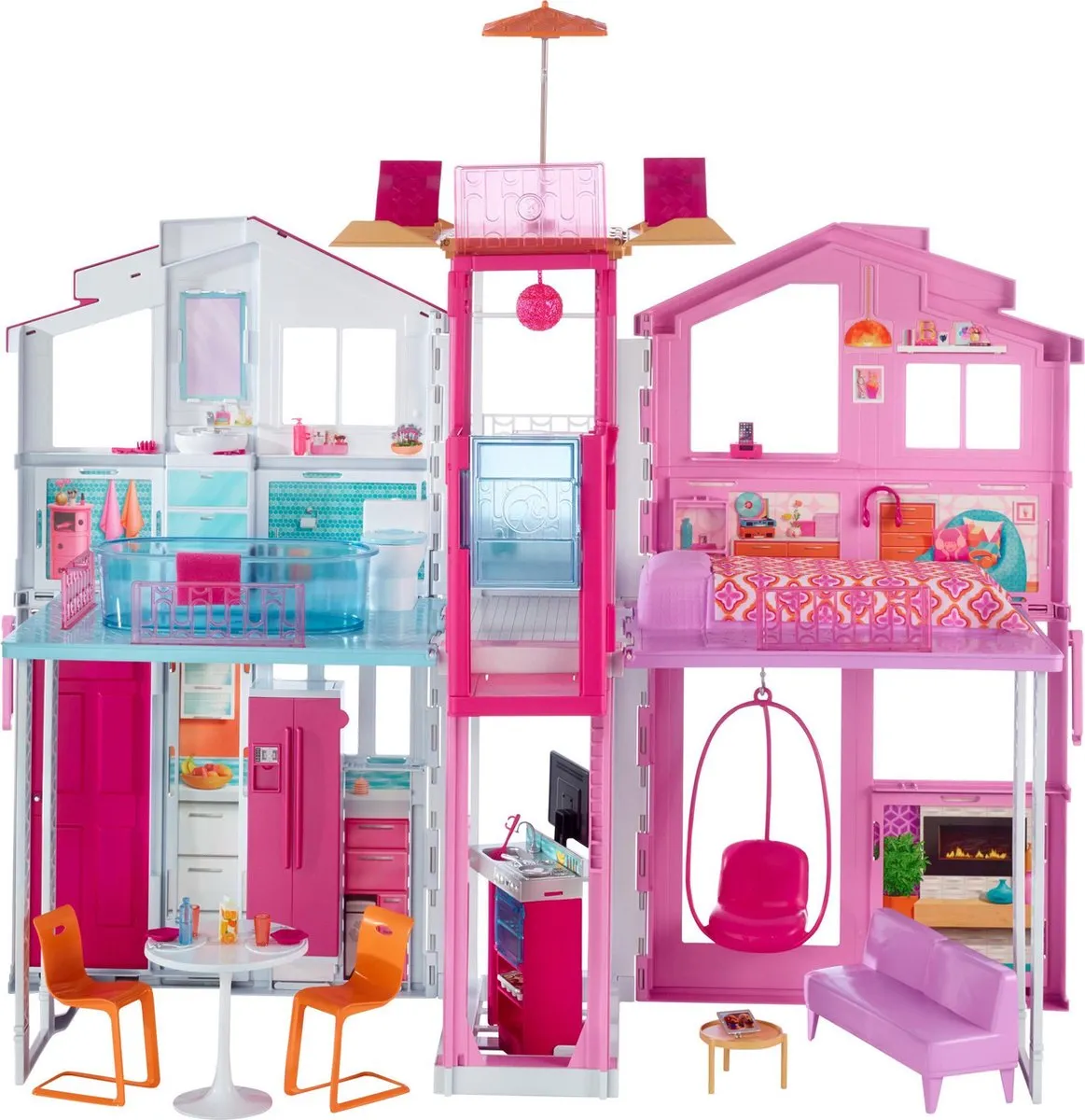 Barbie Malibu Huis met 3 Verdiepingen