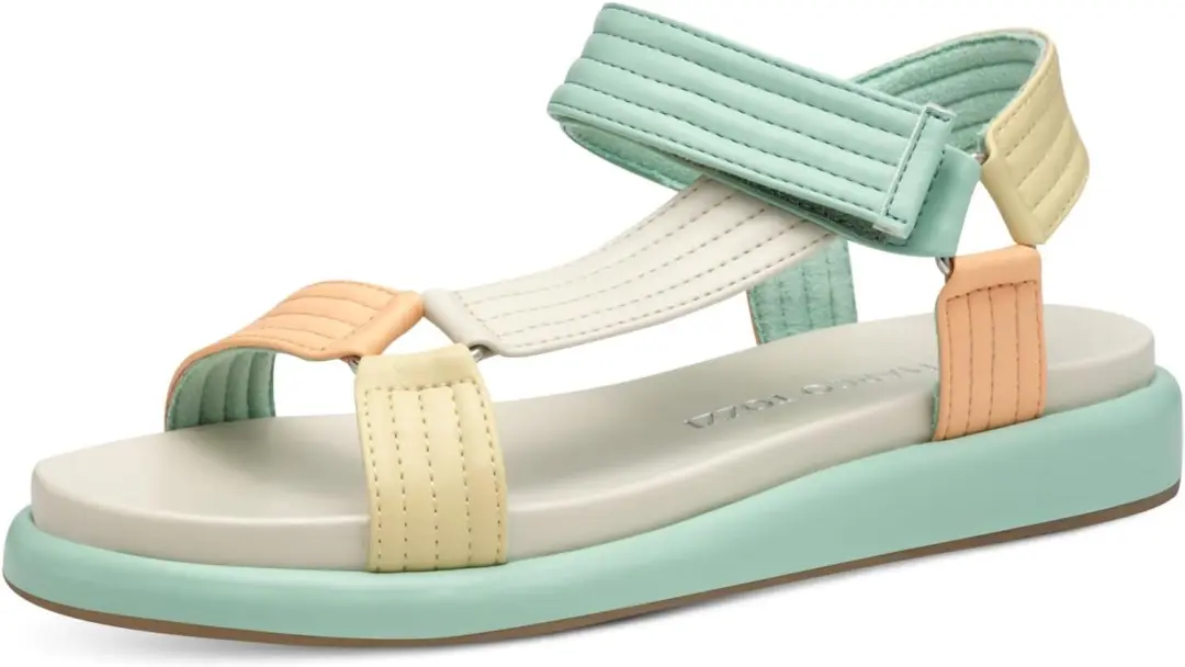 Marco Tozzi Dames Platte Sandalen met Klittenband