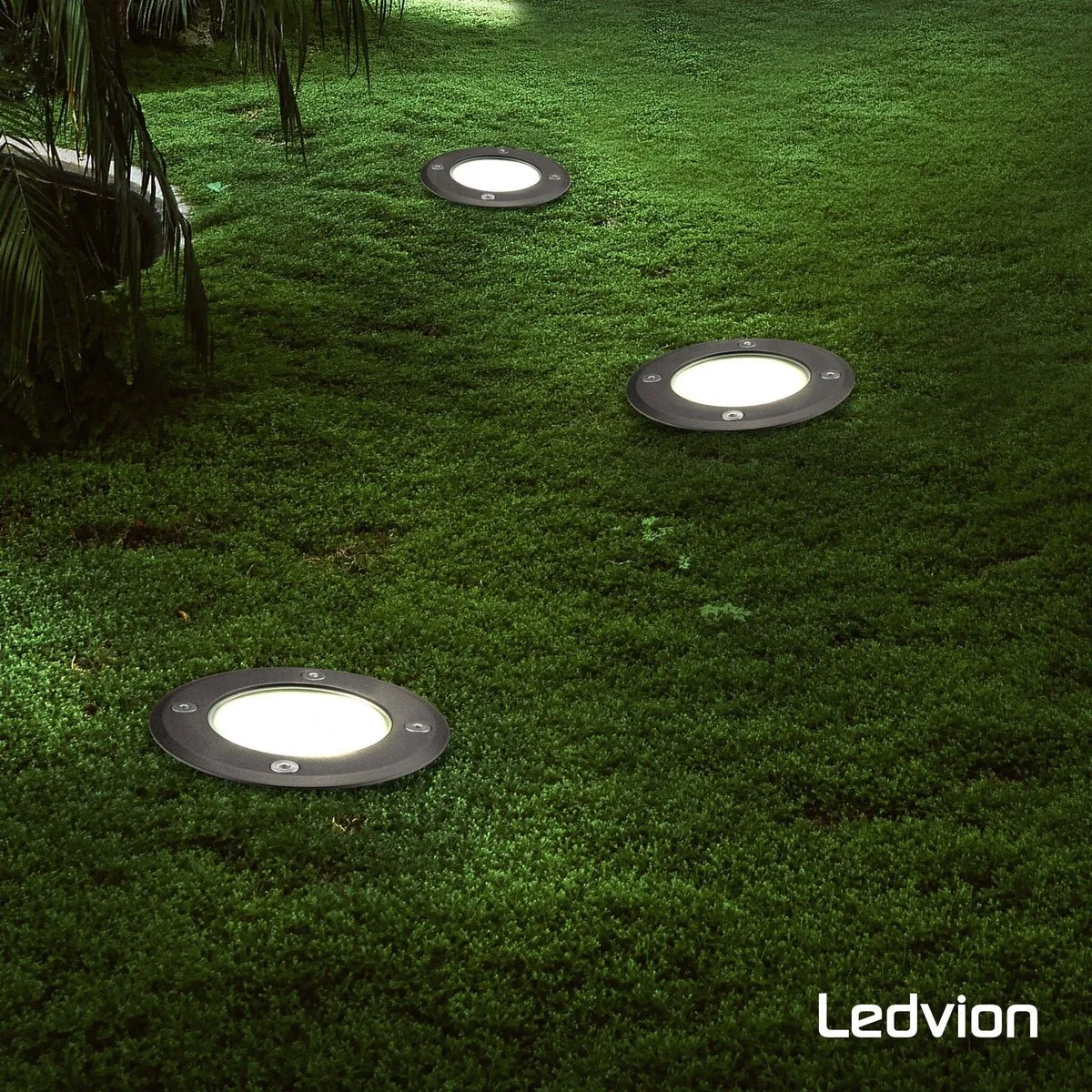 Ledvion LED Grondspot 5W 6500K GU10 IP67 - Zwart